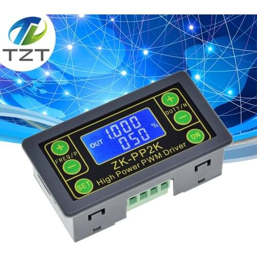 ZK-PP2K PWM DC 3.3~30V 12V 24V Motor Speed Controller regulator 8A 150W Adjustable LED Dimmer Pulse Frequency Duty Ratio