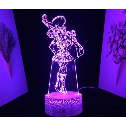 Game League of Legend The Sheriff of Piltover 3D LED Night Light for Unique Gift Lamp Gamer Gaming Room Decor Acrylic Table Lamp