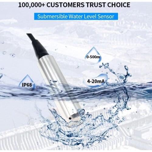 OEM Level Transmitter with Stainless Steel Diaphragm High Stable IP68 Submersible Sensor 1m 2m 3m 4m 5m 4-20mA 0-10V output