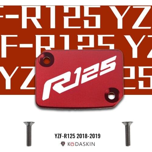 KODASKIN MOTO CNC Aluminum Brake Fluid Reservoir Tank Cap Front Brake Cap for YAMAHA YZF R125 2018 2019