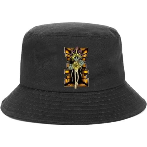 Anime Yu-Gi-Oh! Bucket Hat teenager Outdoor Summer Hip Hop Cap unisex Streetwear Chapeau Caps Fisherman Caps