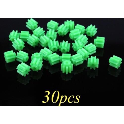 Free Shipping 30PCS Self Made Green Pinion 8T Mini Gear For Tamiya Mini 4WD Racing Car Model