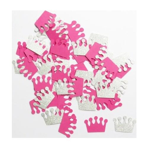 Glitter And Pink Crown Party Decor Princess Decorations Die Cuts Scrapbooking Gift Wrapping cft Table decor scrapbook Confettis