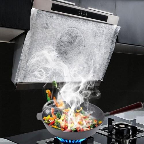 Kitchen Oil Filter Paper Range Hood Oil-Absorbing Paper Anti Oil Cotton Filters Oil-Proof Sticker