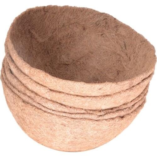 Coconut Fiber Flower Pot Round/Manger Shape Succulent Planter Hanging Basket Liner Replacement for Garden