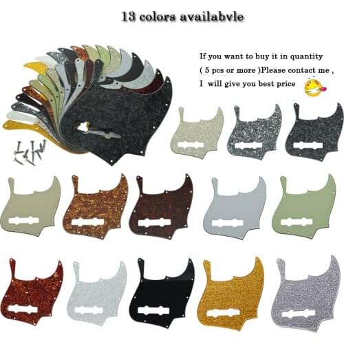 Dopro USA Spec 5 String Jazz J Bass Pickguard with screws Fits For American Fender scratch plate various colors