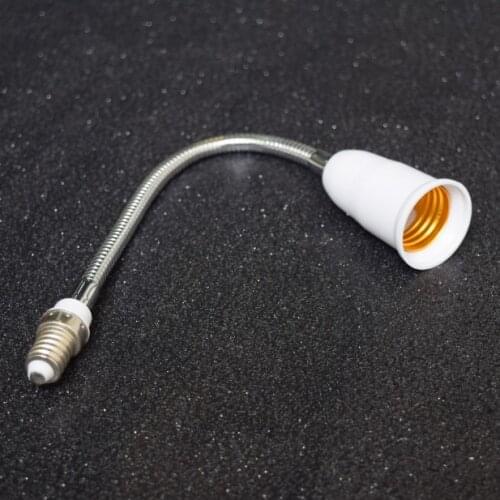 E14 to E27 flexible Extend Base lamp Adapter Screw lamp holder 18cm Extended lamp holder bulb adapter converter