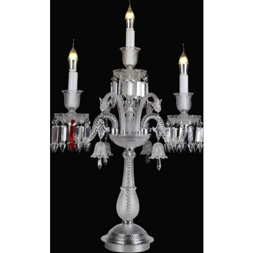 European Baccarat crystal candle table lamp living room bedroom bedside decoration French crystal candle table lamp