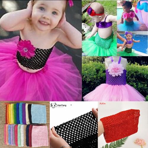 6/9inches Tulle Crochet Tutu Top Chest Wrap Tube DIY Sewing Knit Fabric Self Made Set Handmade Kids Skirt Accessories Gifts 7Z