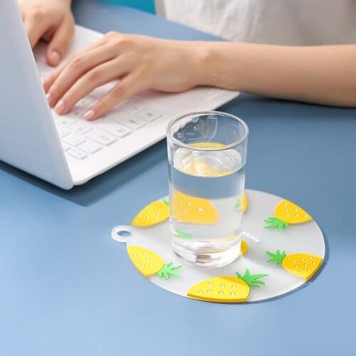 Fruit Cartoon Heat Insulation Pad Household Cup Mat Mat Bowl Kitchen Silicone Table Mats for Dining Table Coasters