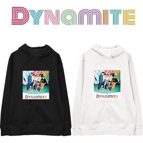 Kpop Bangtan Boys harajuku hoody hoodies Dynamite Album Sweatshirts Hooded kpop Women Girls Tops Outwear turtle neck