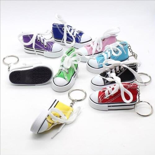 Punk Motorcycle Bike Canvas Boys Fashion Shoes Keychain Sports Sneaker Keyring Charm Pendant Accessories Fashion Jewelry