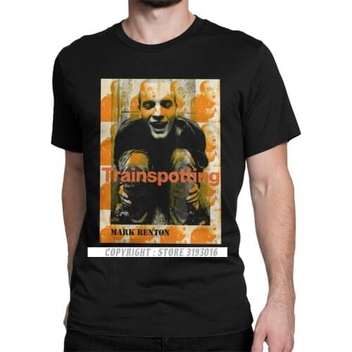 Renton Trainspotting Men T Shirts High Quality Fashion Brand Casual T Shirt Camisas Movie Ewan Mcgregor Robert 3D Tshirts