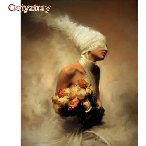 Painting By Numbers woman Photo Frames figure Picture Decoration hoom Adult Acrylic Canvas Drawing Gatyztory Diy Kit