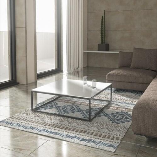 Vintage Moroccan Style Area Rug Concise Stripe Thicken Soft Plain Comfortable Decoration No Ball Carpet Living Room Washable