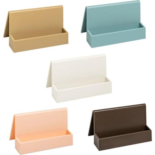 Small Desk Organize Business Card Holder Creative Plastic Display Stand For Organize Business Card Memo