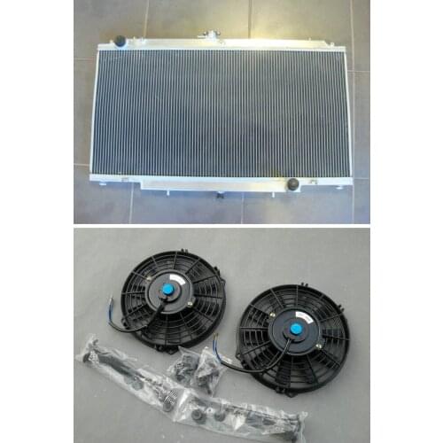 High Performance Brand New 3 Row Aluminum Radiator+Fan*2 For NISSAN GU PATROL Y61 PETROL 4.5L manual