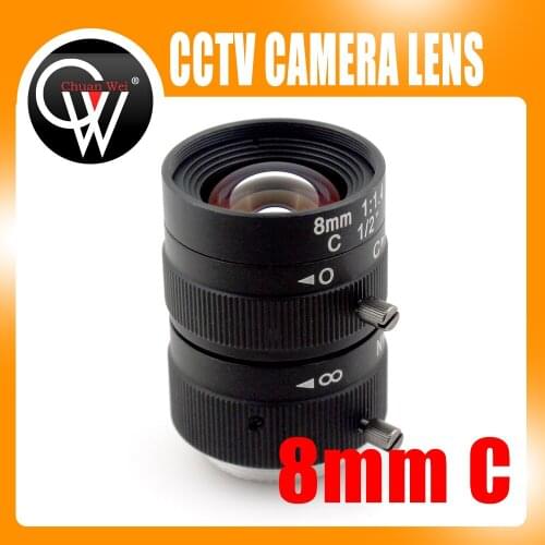 8mm lens 1/2" 3 Megapixel Lens Manual Fixed Lens C Mount Industrial lens For cctv camera box