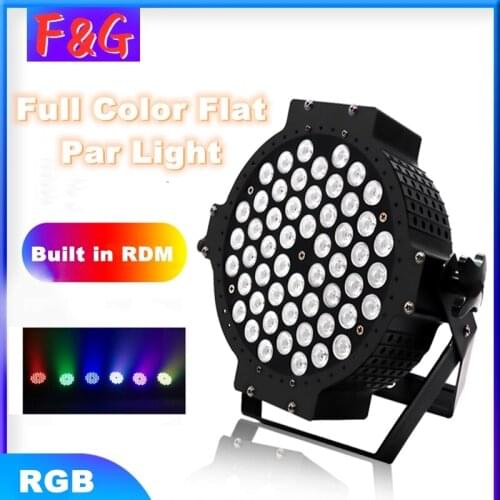 Stage Lighting LED 54pcs 3In1 3w Flat Par Light Full Color Sound Control Surface Light Colorful For Bar Performance Wedding Dj