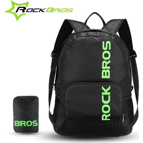 ROCKBROS Portable Foldable Backpack Rainproof Hiking Camping Cycling Bicycle Bike Bag Men Women Outdoor Sport Package Travel bag
