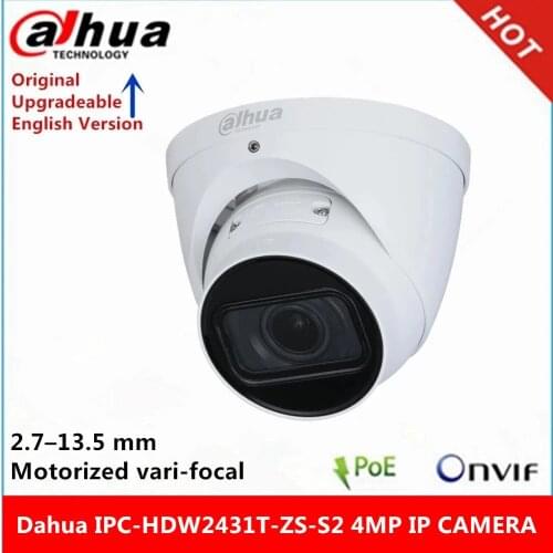 Dahua International Version IPC-HDW2431T-ZS-S2 4MP POE IR40M 2.7 mm–13.5 mm Motorized vari-focal Eyeball Network IP Camera