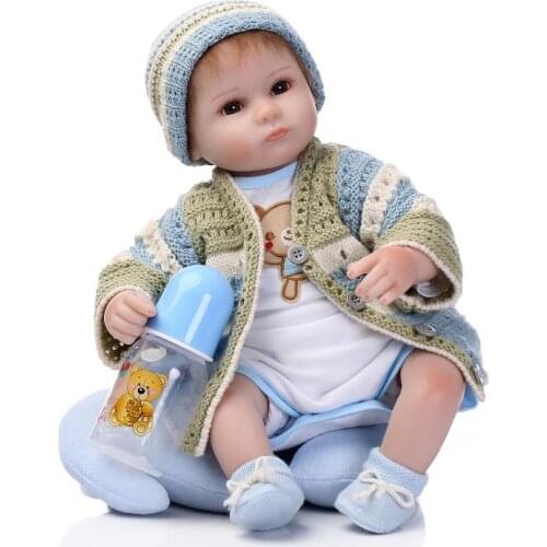Mini / real doll baby toy juguetes alive boneca 42cm silicone reborn dolls for girls toys for kids npk bebe handmade