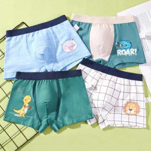 2 To 14 Years Boys Cartoon Underwear Boxer Cotton Underpant For Teens Kids Cotton Briefs Childrens Panties Soft Shorts