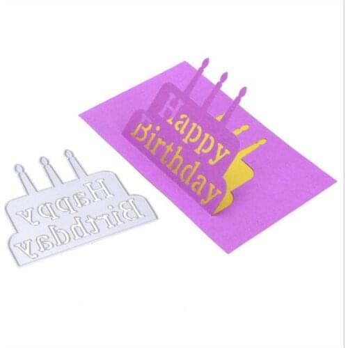 YLCD1503 Happy Birthday Metal Cutting Dies For Scrapbooking Stencils DIY Album Cards Decoration Embossing Folder Die Cuts Mold