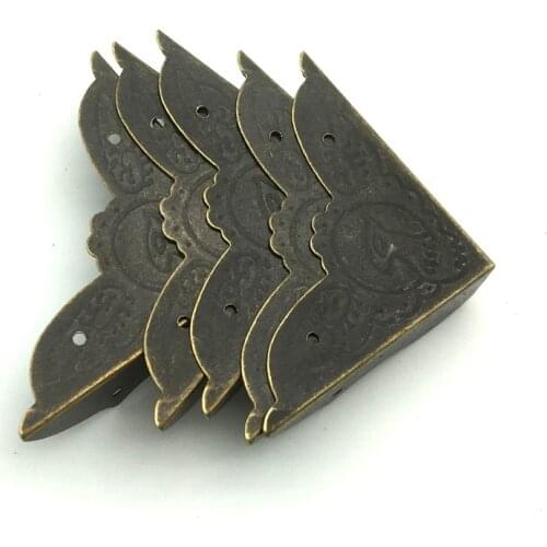 10pcs/Lot 45X45X10mm Retro Texture Metal DIY Bronze Book Scrapbooking Album Menu Folder Protectors Corner For Photo Album SC085