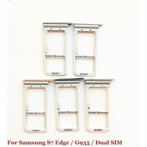10pcs/Lot Dua/Singlel SIM Cards Holder Tray Slot Adapter for Samsung Galaxy S7 Edge G935