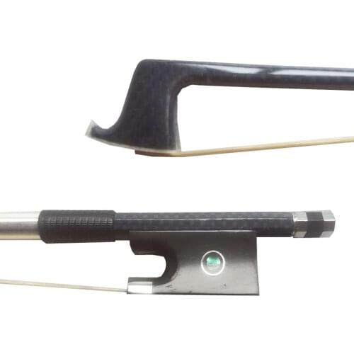 Free shipping Violin 5pc of Bow 4/4 Carbon Fiber Blue squrae Plaid blue weave Bow For 4/4 Violin Well Balanced Violin