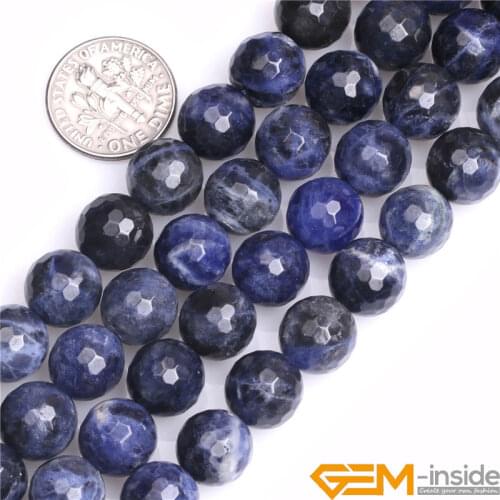 Natural Stone Bead Blue Sodalite Jaspers Beads For Jewelry Making Strand 15 inch DIY Bracelet Necklace Jewelry Bead 4mm 6mm 8mm