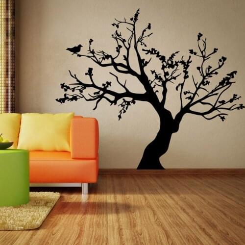 Black Tree Pattern Wall Sticker Poster For Home Decorations Diy Removable Wall Decals For Kids Room 57X95cm