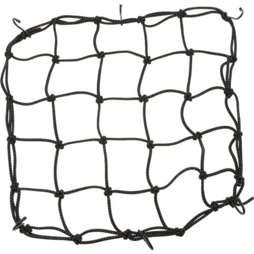 Motorcycle ATV Scooter Cargo 6 Hooks Hold Down Net Bungee 40x40cm
