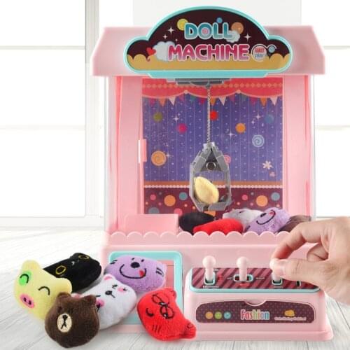 Mini Claw Doll Machine Kids Gamer Arcade Games Operated Coin Crane Claw Vending Machine Toys Doll Candy Machine Children Gift