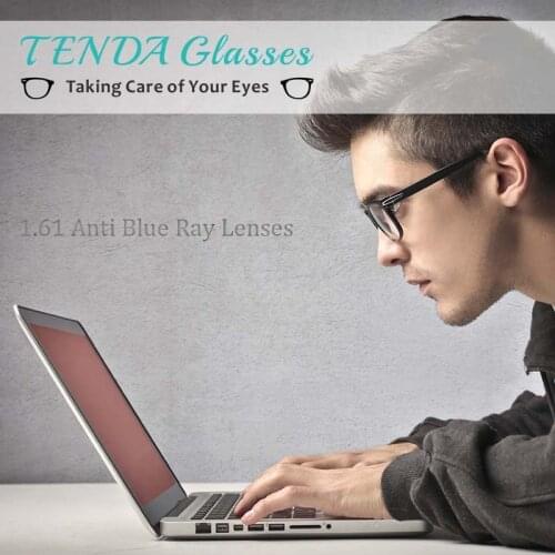 1.61 Index Super Thin Anti Blue Ray Lenses Prescription Eyeglass Lens For Computer Glasses