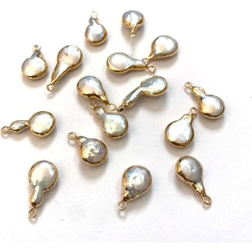 Water Drop Shape Freshwater Pearl Small Pendant Fashion Jewelry Making Charm Jewelry Ladies DIY Holiday Gifts Can Be Wholesale