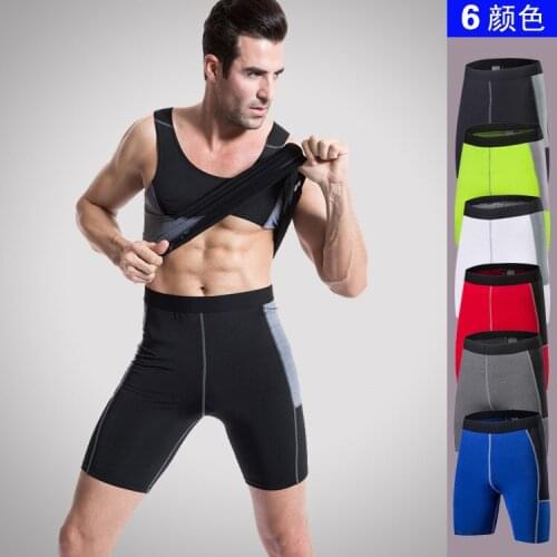 Mens Compression Shorts Summer Bermuda Board Shorts Fitness Men Bodybuilding Tights Gyms workout Short pants