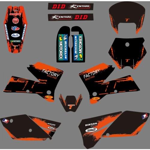 Decal Sticker for KTM SX 125 250 380 400 520 2005 2006 Team Background Motorcycle Graphics Kit