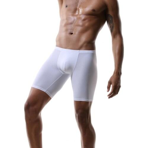 Underwear Men Fashion Breathable Long Leg Breathable Nylon Men Ice Silk Underwear comfortable Men Clothing 2021 трусы мужские