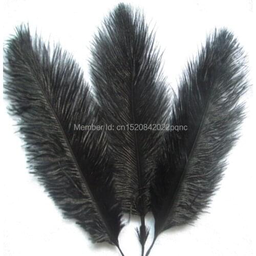 Wholesale 10pcs beautiful High Quality black ostrich feathers 6-8 inches/15-20 cm for Party/wedding Decoration