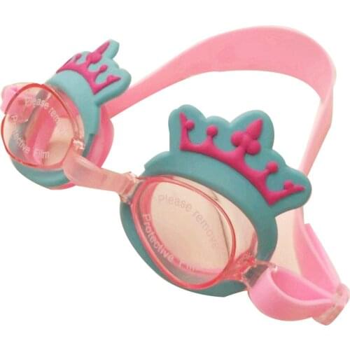 Wholesale Childrens Pink Cute Swimming Goggles Anti-fog and Waterproof Glasses Water Paddling Equipment Gift Girl