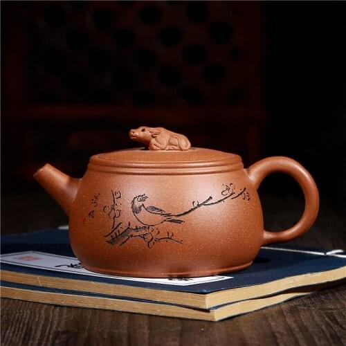260ML Authentic Yixing Purple Clay Teapot 9 Holes Handwork Jianpo Mud Raw Ore Zisha Pot Teaware Long Jing Tieguangyin Tea Kettle