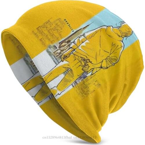 Banana Fish Ash Lynx Manga Aime Skullies Beanies Caps Yellow Knitting Hat Winter Warm Bonnet Hats Men Womens Ski Cap