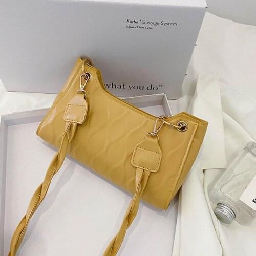 2021 Fashion Solid Color Small Handbags For Women Soft Leather Shoulder Bag Designer Brand Crossbody Bag Female Versatile Purse