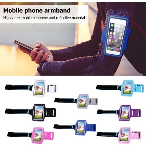Cell Phone Armband Sweatproof Outdoor Running Sports Arm Band Strap Protective Holder Pouch Case Bag for 4-6inch Phone