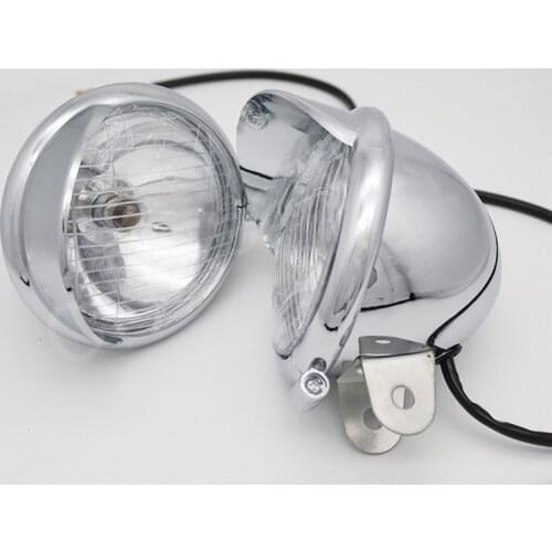 Universal Motorcycle Halogen Auxiliary Fog Light Bulb Cruiser Bobber Chopper Driving Spot Light For Harley Honda Suzuki Yamaha