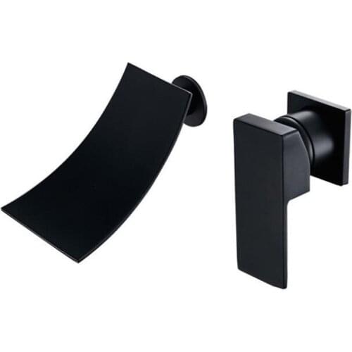 Vidric Fashion Basin Faucet Bathroom Copper Faucet black Sink Mixer Tap Toilet Sink Hot Cold Single Handle Waterfall Sink Faucet