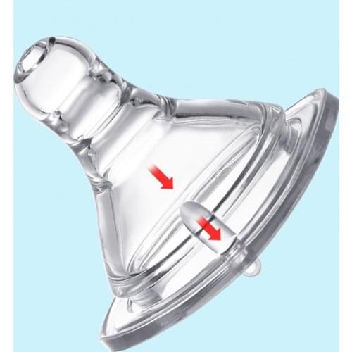 Newborn Infant Baby Liquid Silicone Pacifier Teat Dummy Feeding Nipple Soother for Home Child Care Products Wide Neck Nipple