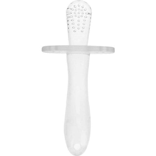 1 pcs Infant Baby Safe Silicone Teether Stick Toddler Chew Toothbrush Dental Care Pacifier Clip Baby Silicone Teether Chew Toy